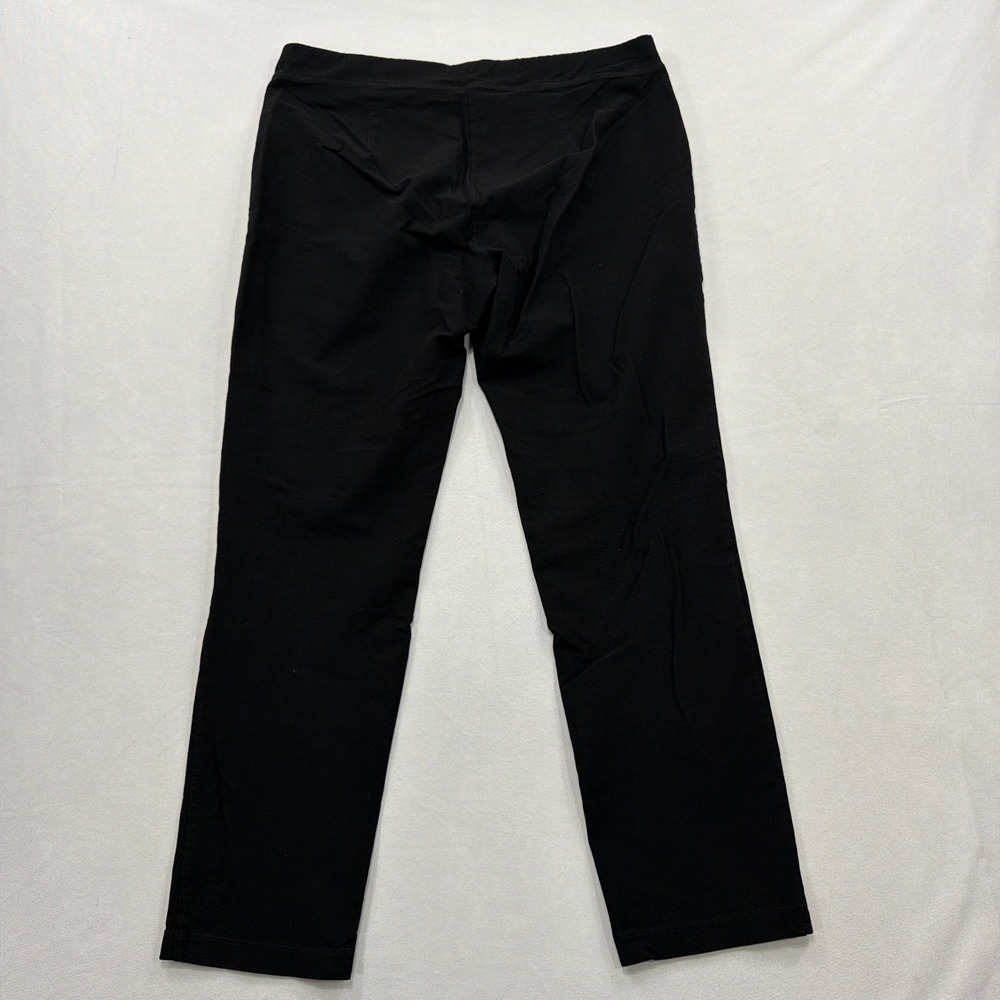 Eileen Fisher Pants Stretch Crepe Slim Ankle Pull On Black Womens Size SP - Picture 6 of 8